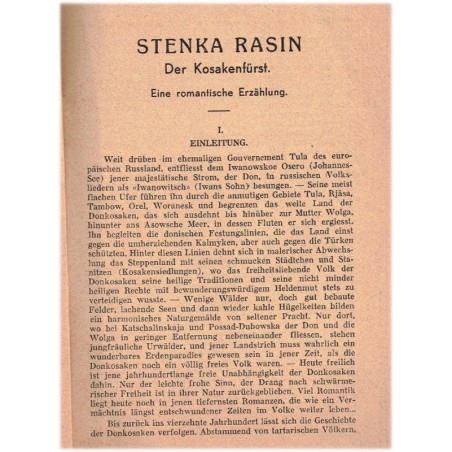 Stenka Rasin, An fernen Ufern, Rodolphe Kessler, 1937 - Kosakenfürst, Kanada, dédicacé par l'auteur, alsatiques