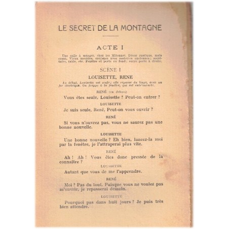 Le secret de la montagne, dédicace Maurice Pottecher, Théâtre lorrain, Théâtre du Peuple Bussang, Vosges