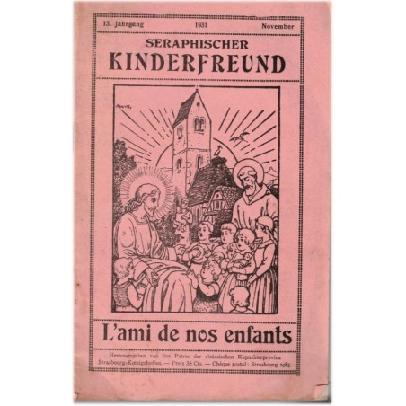 L'Ami de nos Enfants, Seraphischer Kinderfreund, November 1931 - revue alsacienne, revue religieuse pour la jeunesse