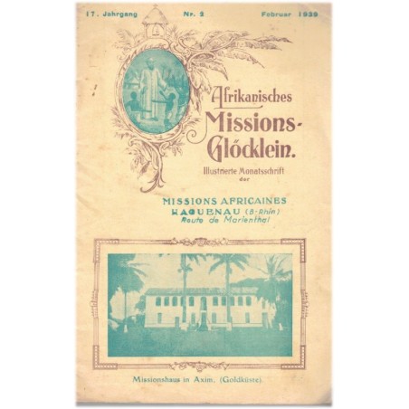 Missions africaines Haguenau, Afrikanisches Missions Glöcklein, Februar 1939  - alsatiques, missionnaire Afrique