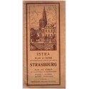 Plan et guide de Strasbourg Istra, 1950 - tramway, commerces strasbourgeois