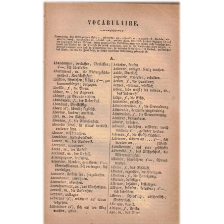 Premières lectures françaises pour les écoles primaires avec vocabulaire Français-allemand, Joseph Willm, 1876 - manuel Alsace