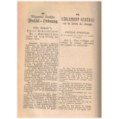 Recueil des lois relatives au commerce aux lettres de change de l'Alsace Lorraine, Grunewald, 1874 - droit local, manuels Droit