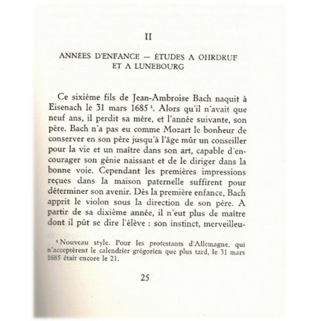 J.S. Bach 1685-1750 étude, William Cart, 1946 - Musiciens et leurs œuvres, musique sacrée, musiciens XVIIIe siècle