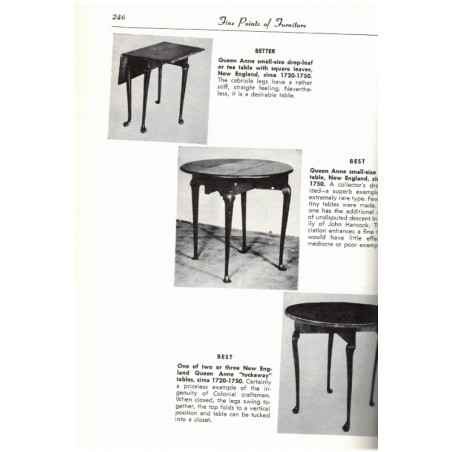 Fine points of furniture, early American, Albert Sack, 1977, american antiques, mobilier américain, antiquités américaines