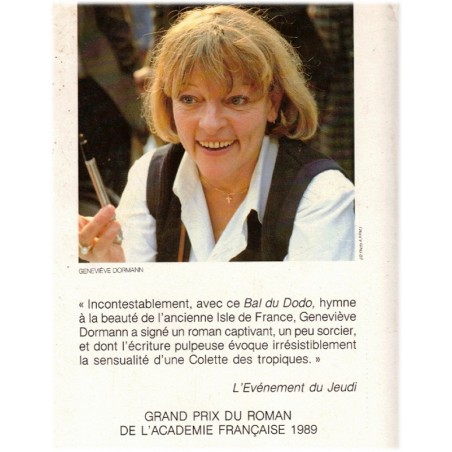 Le bal du dodo, Geneviève Dormann, 1990 - Ile Maurice, colonie française au XVIIIe siècle