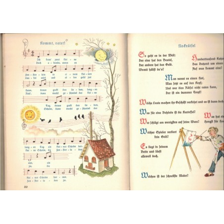Die Rätselstiege, ein lustiges Rätsel-Bilderbuch fürs Kind, Paula Walendy, 1940 - Kinder Litteratur, Märchen, contes,