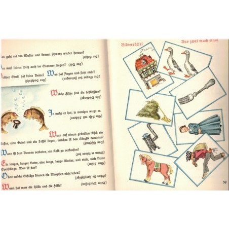 Die Rätselstiege, ein lustiges Rätsel-Bilderbuch fürs Kind, Paula Walendy, 1940 - Kinder Litteratur, Märchen, contes,