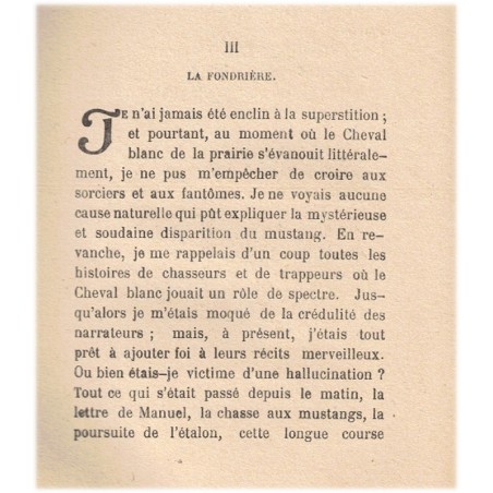 Le cheval blanc de la prairie, Mayne-Reid - animaux sauvages, Far West, cow-boys, Etats-Unis XIXe siècle, roman d'aventure