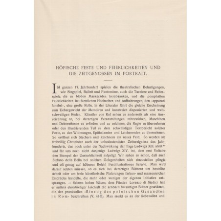 Stefano Della Bella, ein Maler-Radierer des Spätbarocks, Hermann Nasse, 1913 - peintres, graveur, Renaissance, Italie, allemand