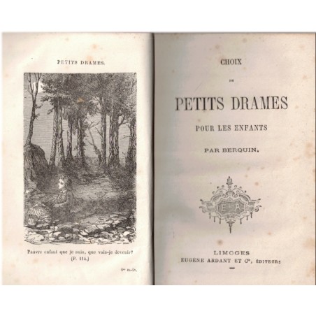 Choix de petits drames pour les enfants, Berquin, 1872 - théâtre enfants, histoires pour enfants XIXe siècle
