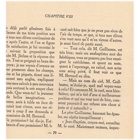 Histoire d'un sous-maître, Erckmann-Chatrian 1930 - instituteur sous la Restauration, village vosgien