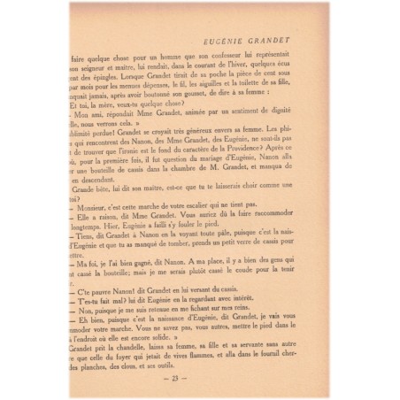 Eugénie Grandet, Honoré de Balzac, 1934 , société 19e siècle, Saumur