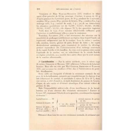 Le métabolisme de l'azote T1, Emile Terroine, 1933 - les problèmes biologiques, manuels biologie