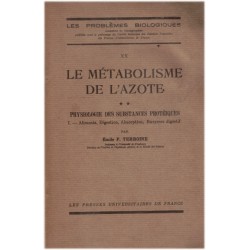 Le métabolisme de l'azote...