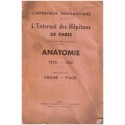L'externat des hôpitaux de Paris, Anatomie tête cou, XIII crâne face, 1946  - anatomie, manuels de médecine