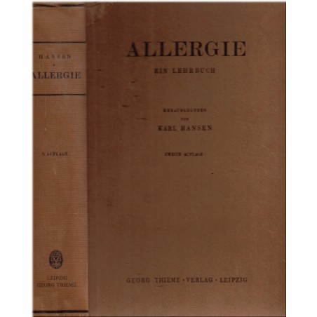 Allergie, Karl Hansen, 1943 - les allergies, manuels de médecine