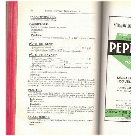 Petite encyclopédie médicale Cartier 1945 - maladies, pharmacologie, laboratoires pharmaceutiques, manuels médecine