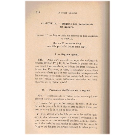 Le droit médical 1939, Paul Appleton et Paul Boudin 1939 - médecine, protection sociale 1940, manuels de droit