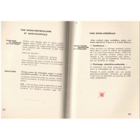 Guide pratique de pénicillinothérapie, Rhône-Poulenc 1949 -  manuels de pharmacologie, laboratoire pharmaceutique