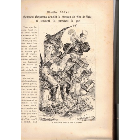 Oeuvres de Rabelais T1 , illustré par Robida , 1880 - satire, roman satirique, littérature XVIe siècle