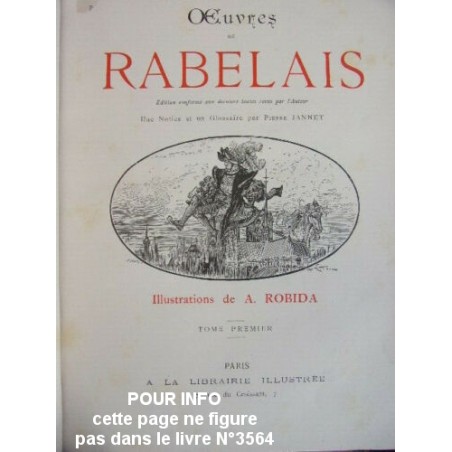 Oeuvres de Rabelais T1 , illustré par Robida , 1880 - satire, roman satirique, littérature XVIe siècle