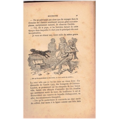 Mémoires d'une chatte, Moussette, Jean Rosnil, 1925 - roman animalier, humour, chats,