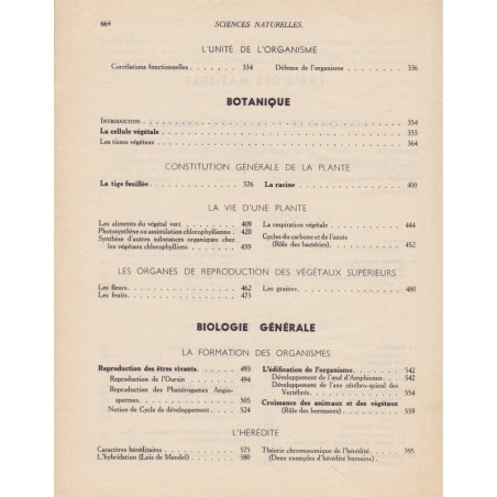 Botanique, Biologie générale, bac 2e partie, Camefort Gama, 1953 - Cours Obré, manuels sciences naturelles, botanique, biologie