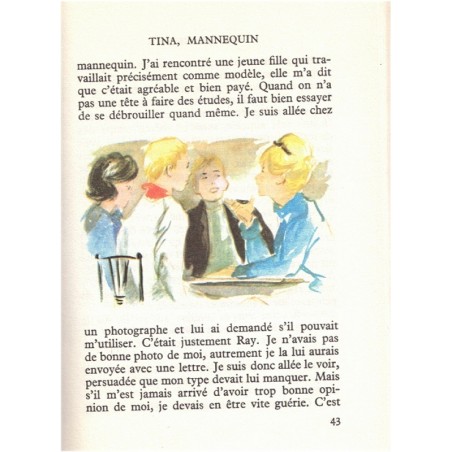 Tina mannequin, A.B. Caroll, 1962 - collection Spirale,  adolescentes 1960, écrivain danois, mystères jeunesse