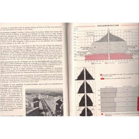 La France et les pays d'expression française, classe de 1ère, Baleste, Fouet, Jeanblanc, Bertrand, 1963 - manuels de géographie