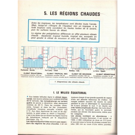 La nature et les hommes, géographie générale, classe de seconde, Boichard, Prévot, 1977 - manuels de géographie