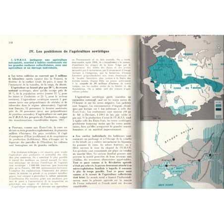 Géographie du monde contemporain, classe Terminale, Fischer, Oudin, Victor Prévot, 1977 - manuels de géographie, économie