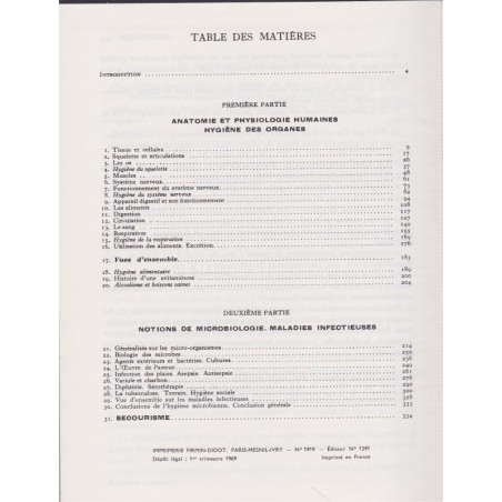 Manuel Anatomie, physiologie, microbiologie, secourisme, hygiène, classe de 4e, Oria et Raffin - Sciences naturelles