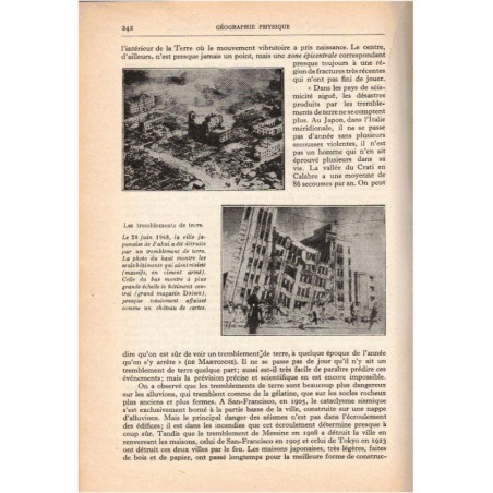 Géographie générale physique et humaine, classe de seconde, André Allix, Brunhes, 1935 - manuels de géographie,