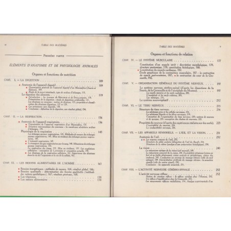 Manuel Sciences Naturelles, Camefort et Gama, Cours Obré, 1959 - biologie, anatomie, physiologie,