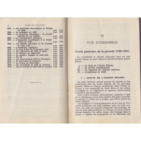 L'histoire au Baccalauréat, 1789 à 1851, Pierre Serryn, 1948 - manuels d'histoire, annales d'histoire