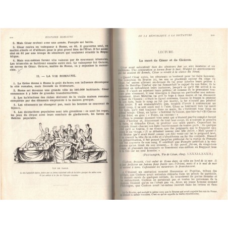 Rome, classe de 5e, Arquillière et Jarry, 1941 - manuels d'histoire, Antiquité, Empire romain, République romaine