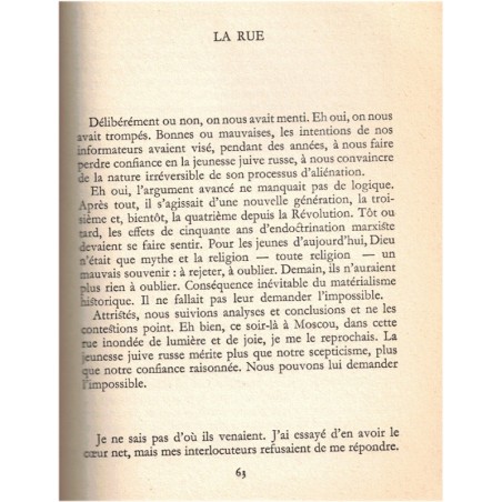 Les Juifs du silence, Elie Wiesel, 1966 - témoignage, Judaïsme, U.R.S.S., Juifs de Russie