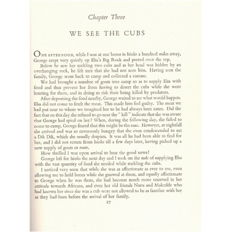 Living free, the story of Elsa and her cubs, Joy Adamson, 1961 - wild animals, fauves, réserve Kenya, lions, animaux sauvages