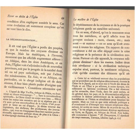 Essor ou déclin de l'Eglise, Cardinal Suhard, 1962 - catholicisme, chrétiens en 1960