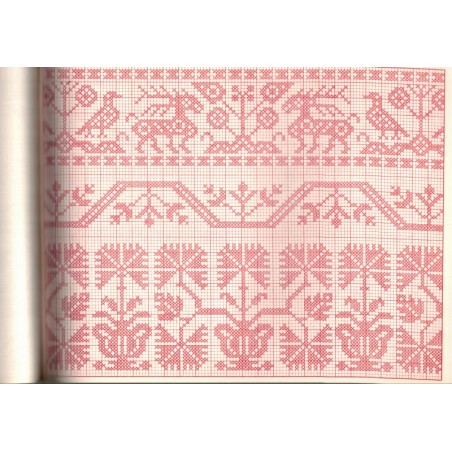 Broderie, point de croix - Kreuzstichmuster aus Graubünden, 1944 - patrons de broderie, couture, Stickerei, Nähen, Deutsch