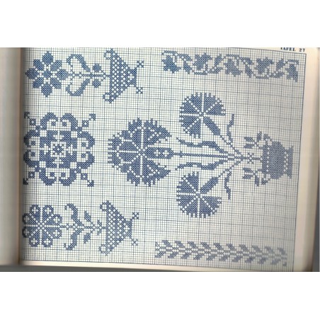 Broderie, point de croix - Kreuzstichmuster aus Graubünden, 1944 - patrons de broderie, couture, Stickerei, Nähen, Deutsch