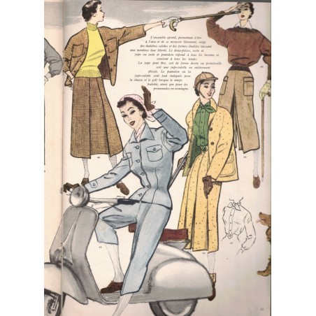Modes et Travaux août 1953 n°632,  Edouard Boucherit,  - mode 1950, vintage, magazines mode, couture, tricot