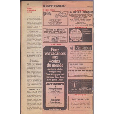 Le guide de Paris, revue mensuelle, février 1978 - gastronomie, restaurants, guide, publicité,