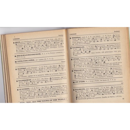 Guide camping 1955, guide Susse, Côte d'Azur, Corse, Alpes, Bourgogne
