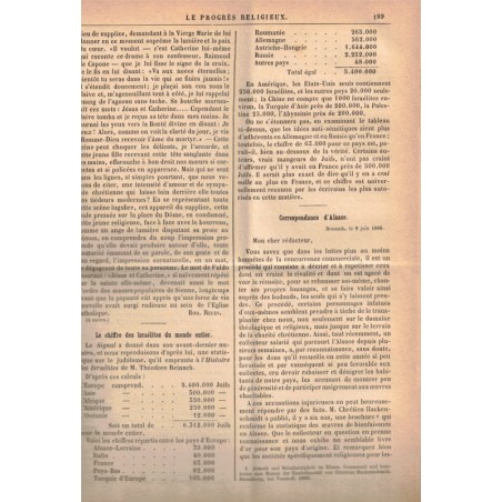 Le Progrès Religieux, année 1886, journal des Eglises protestantes - alsatiques, journaux, protestantisme
