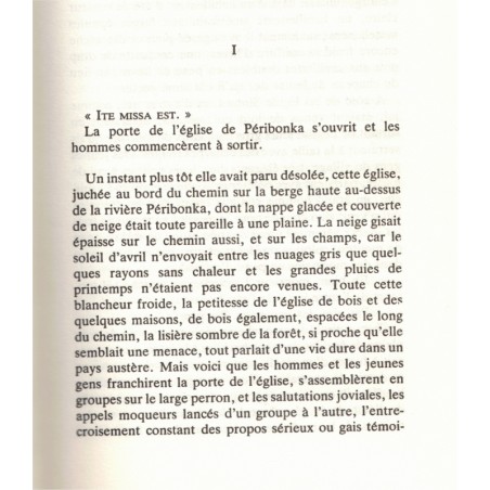 Maria Chapdelaine, Louis Hémon, 1980 - Canada, Grand Nord canadien, roman d'aventure, amour