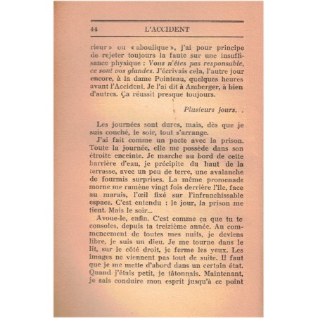 L'accident, Armand Hoog, 1947 - enlèvement, introspection