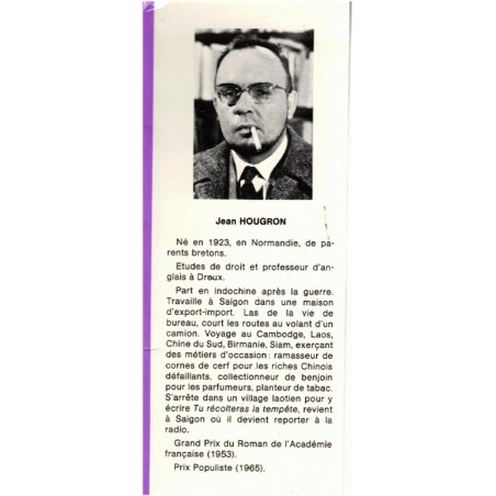 L'homme de proie, Jean Hougron, 1974 - guerre, Laos