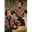 Elle tricote, 28 février 1949 - cinéma, mode 1950, vintage, magazine Elle, tricot, Jean Gabin, Madeleine Robinson